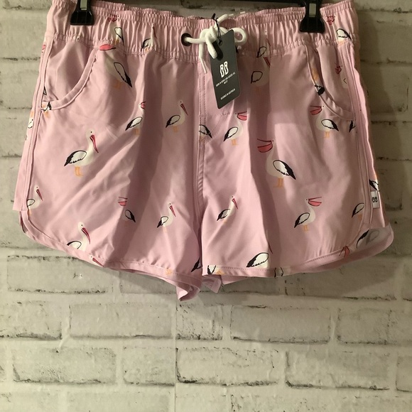 BONDI BEAMERS Women’s Size 12 Pelican Print Swim Shorts - Picture 3 of 7